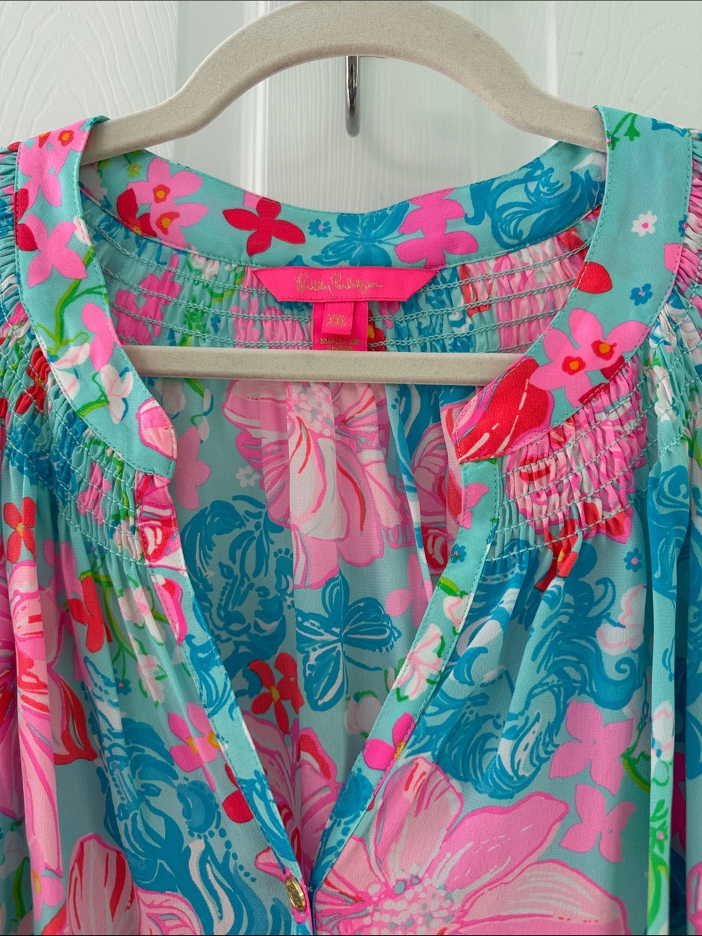 GUC Lilly Pulitzer Elsa silk top. Size XXL - Picture 2 of 4
